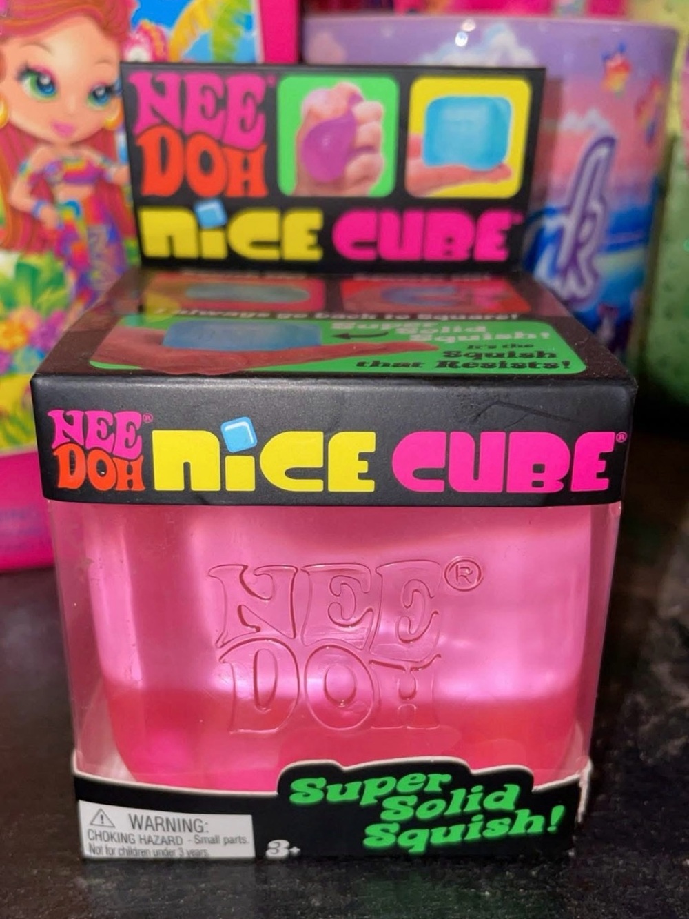 Nice Cube Pink Super Solid Squish Toy